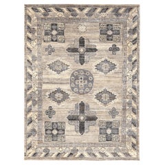 Indien Khotan Teppiche - Wolle Braun Elfenbein Design - 94180