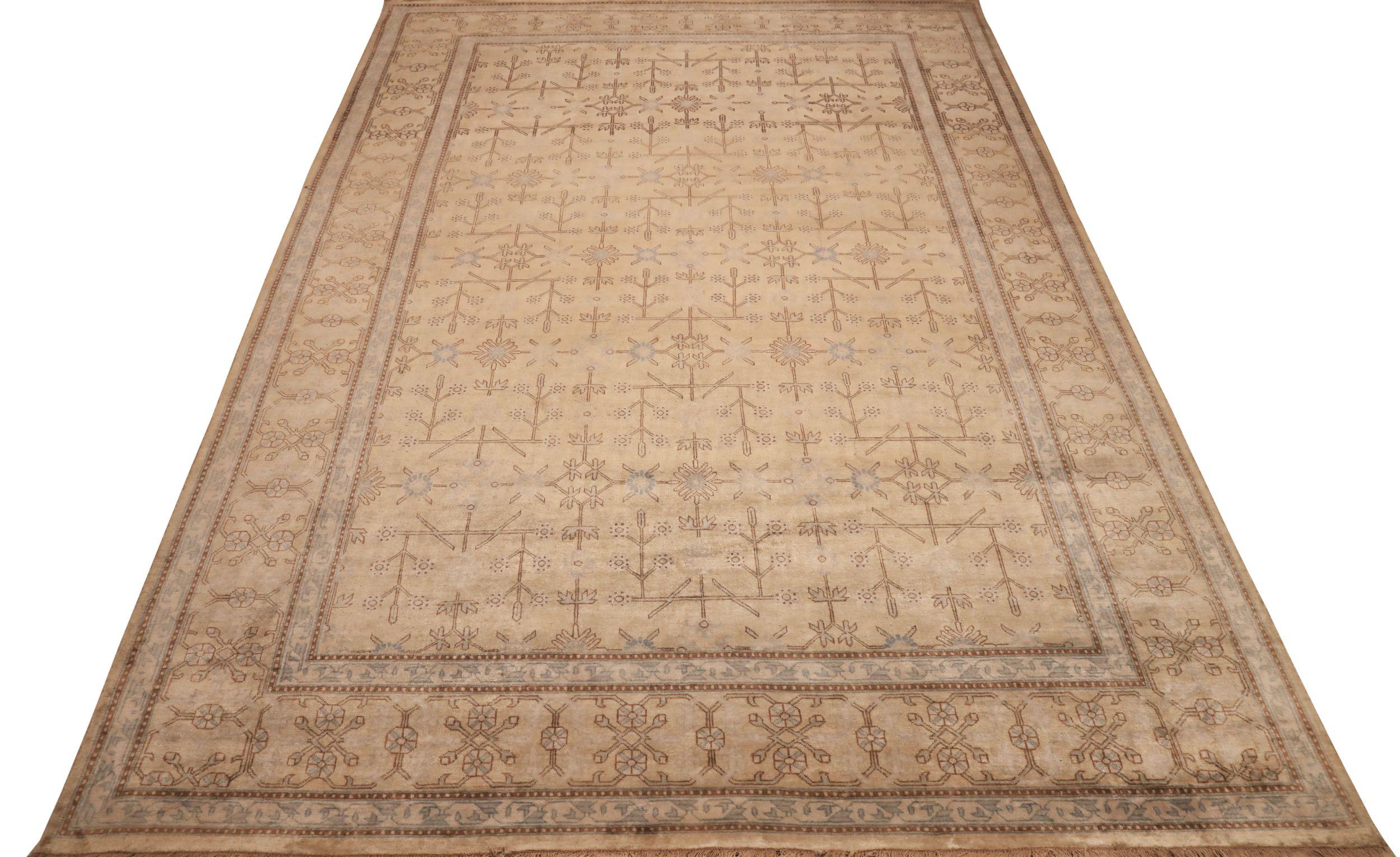 Discover the elegance of India Khotan featuring Area Rugs in Circa 1990. Designed with Wool and IvoryYellow, this exclusive design is perfect for enhancing your space.