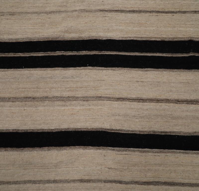 Annodato a mano Rug & Kilim India Circa 1990 - Lana Marrone Avorio Design - 99536 in vendita