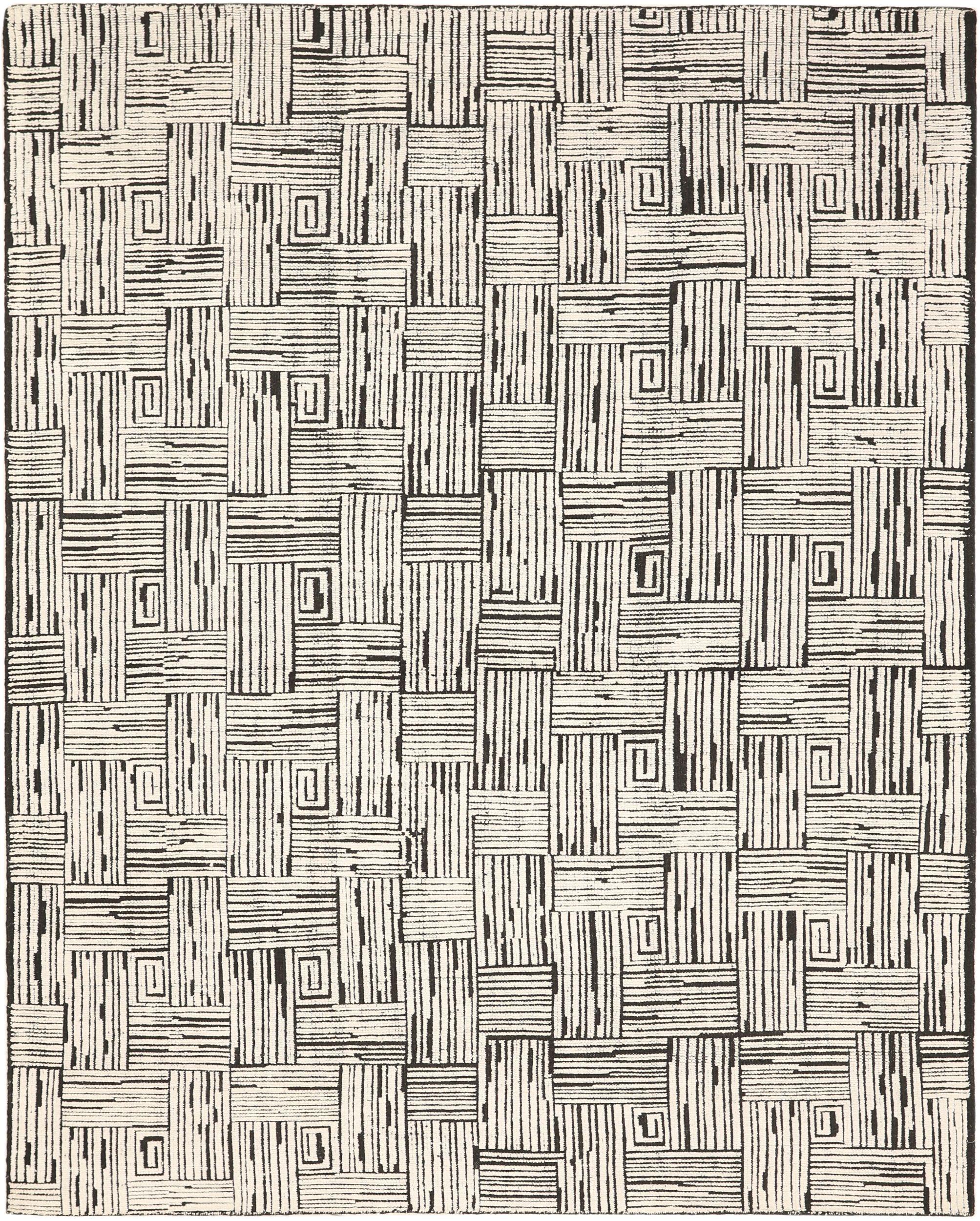 Découvrez l'élégance du Rug & Kilim de l'Inde, qui comprend des tapis de zone de Circa 1990. Conçu avec de la laine et du noir et blancBrownIvory, ce design exclusif est parfait pour mettre en valeur votre espace.