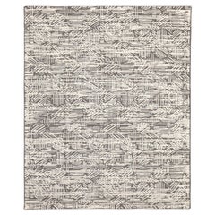 India Kilim Area Rugs - Wool Brown Ivory Design - 93840