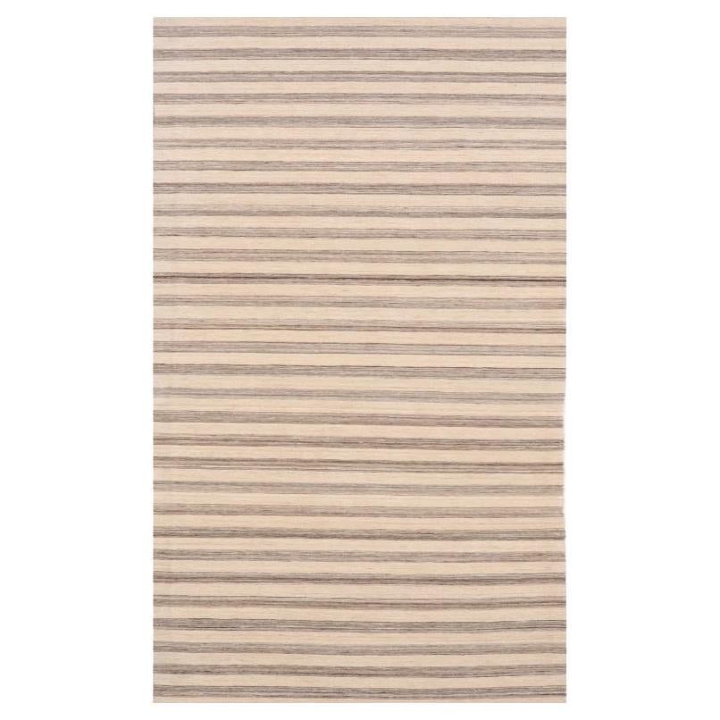 India Kilim Runner Rug Circa 1990 - Lana Marrone Avorio Design - 99537
