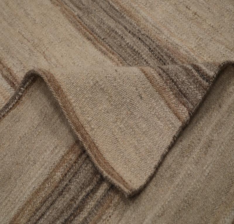 XX secolo Rug & Kilim India Circa 1990 - Lana Marrone Avorio Design - 99534 in vendita
