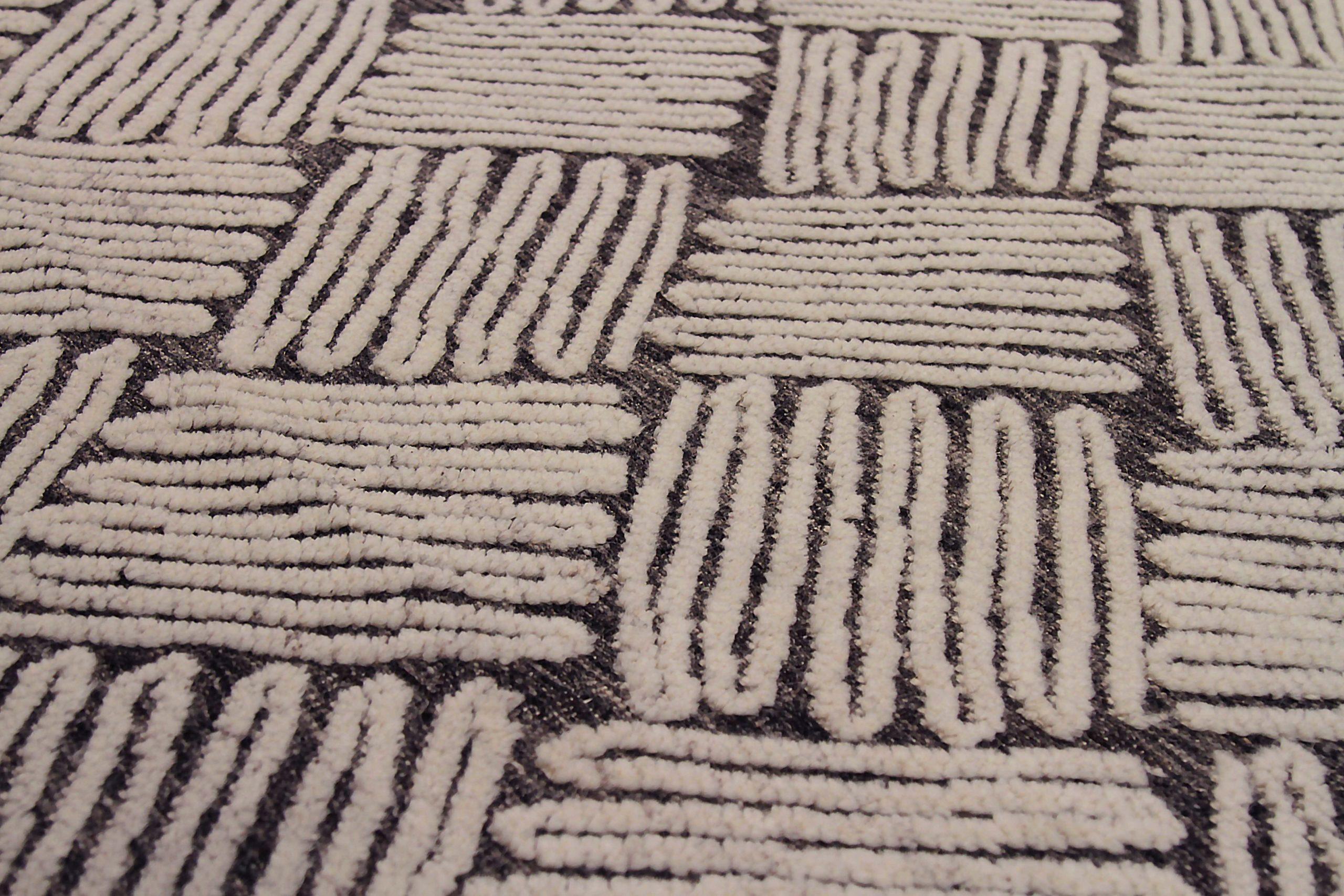 Alfombra India Lava Small Circa 1990 - Lana Marrón Ivory Design - 90601 siglo XX en venta