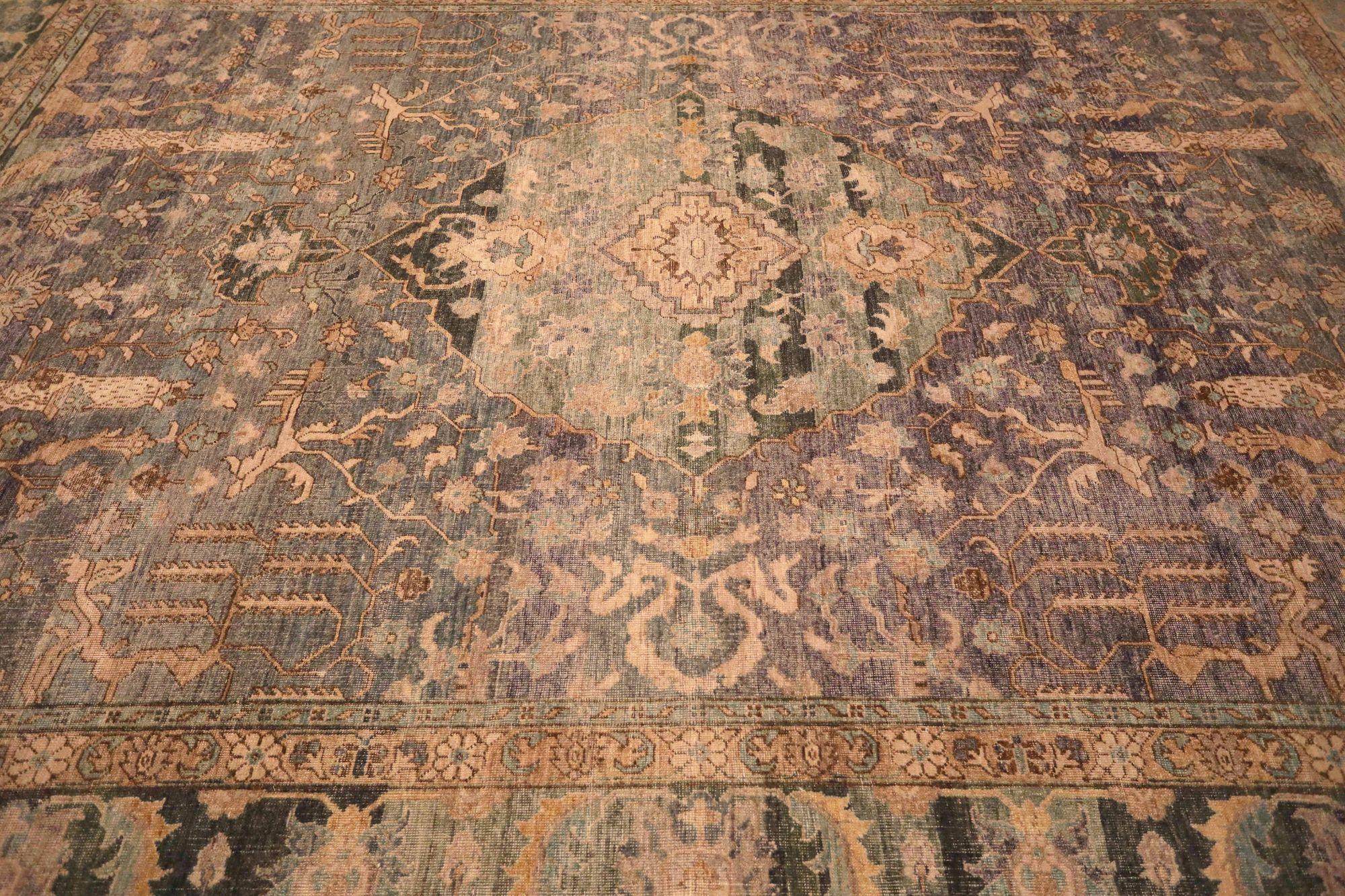 Indiano Tappeti India Mahal - Lana Marrone Purpel Design - 93579 in vendita