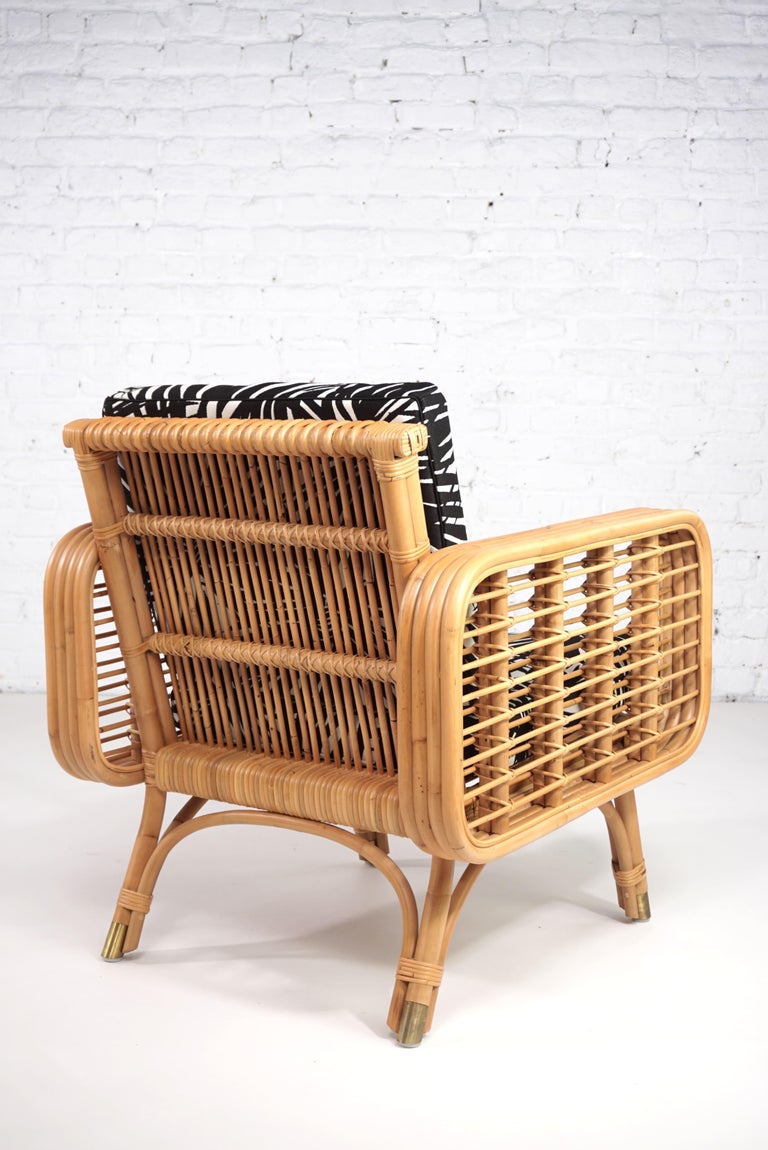 India Mahdavi Design Rattan Armchair at 1stDibs