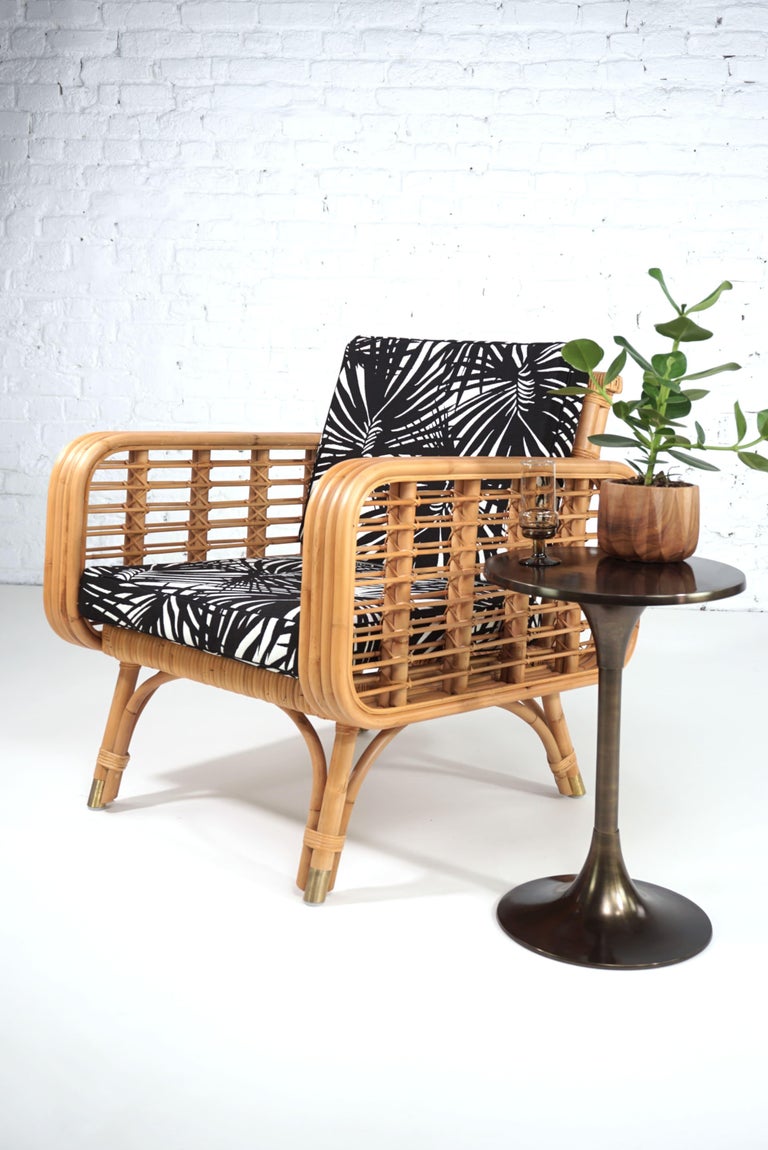 India Mahdavi Design Rattan Armchair at 1stDibs