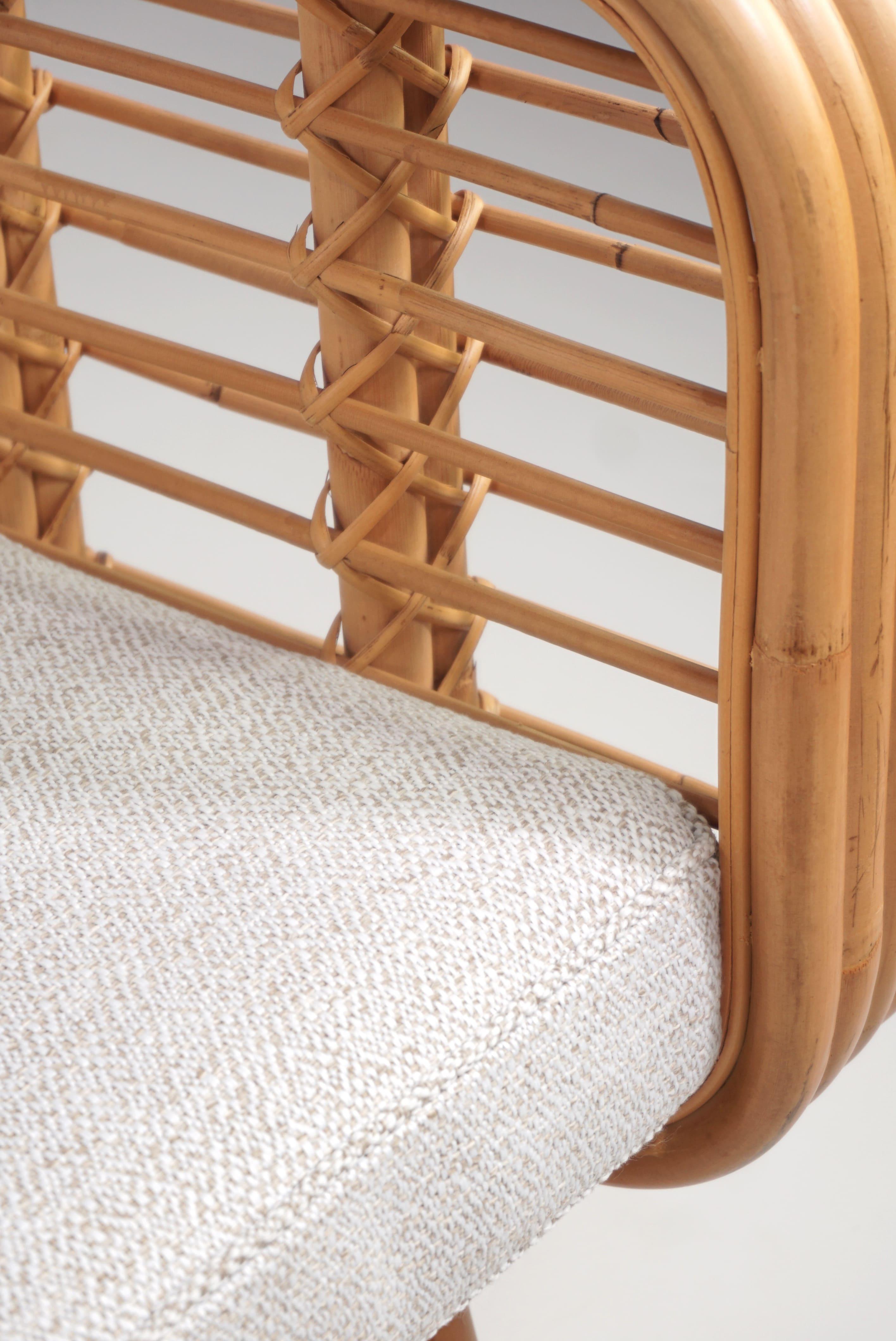 India Mahdavi Design Rattan Armchair at 1stDibs