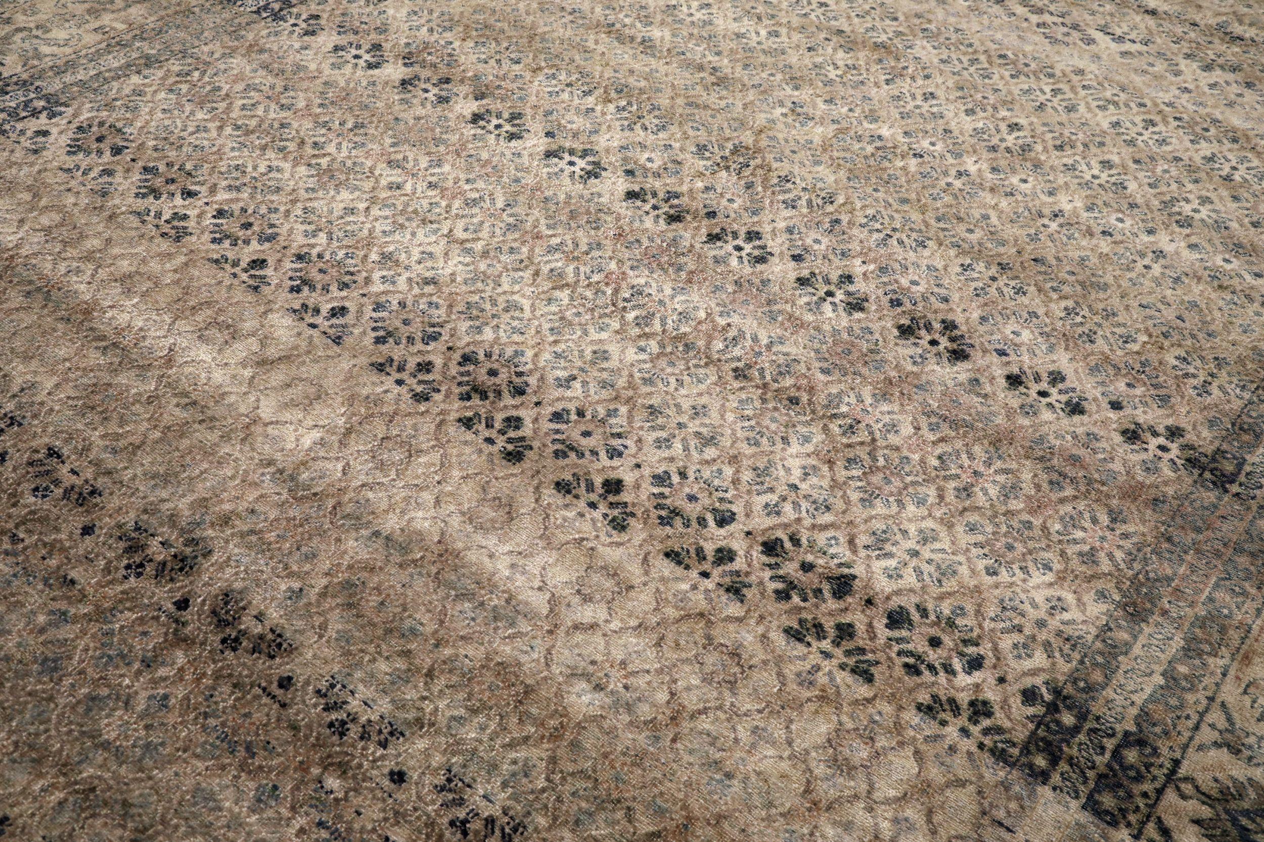 India Malayer Alfombras - Lana Marrón Diseño Marfil - 94182 Moderno en venta