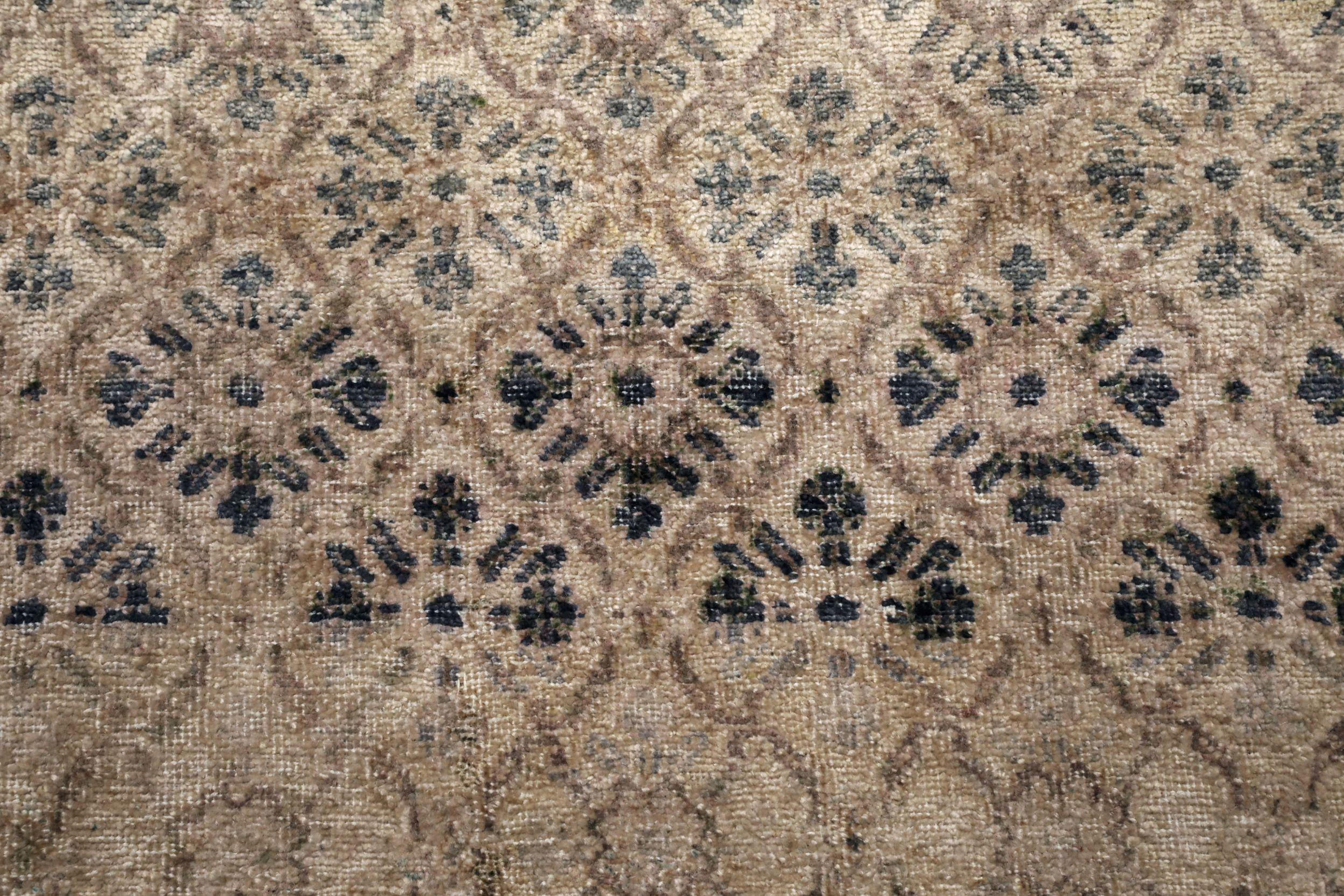 India Malayer Alfombras - Lana Marrón Diseño Marfil - 94182 Anudado a mano en venta