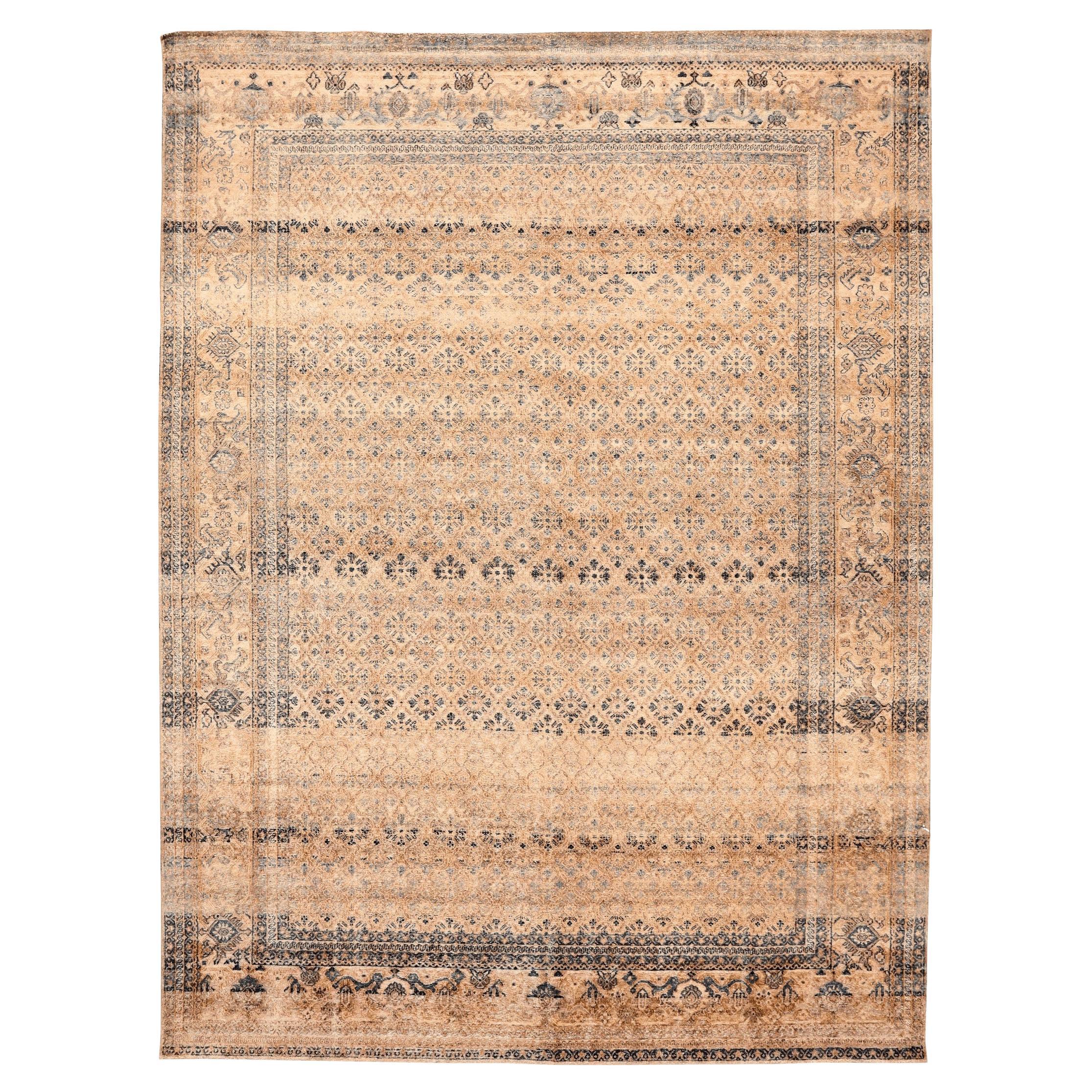 Indien Malayer Area Rugs - Wolle Brown Elfenbein Design - 94182