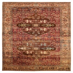 Indien Malayer Area Rugs - Wolle Brown Elfenbein Rot Design - 93878
