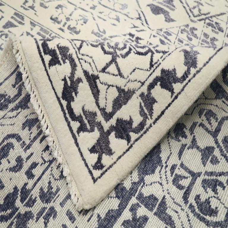 Indian India Mamluk Area Rugs - Wool Brown Ivory Design - 94149 For Sale