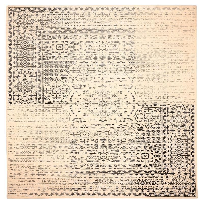 India Mamluk Area Rugs - Wool Brown Ivory Design - 94149 For Sale