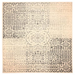 India Mamluk Area Rugs - Wool Brown Ivory Design - 94149