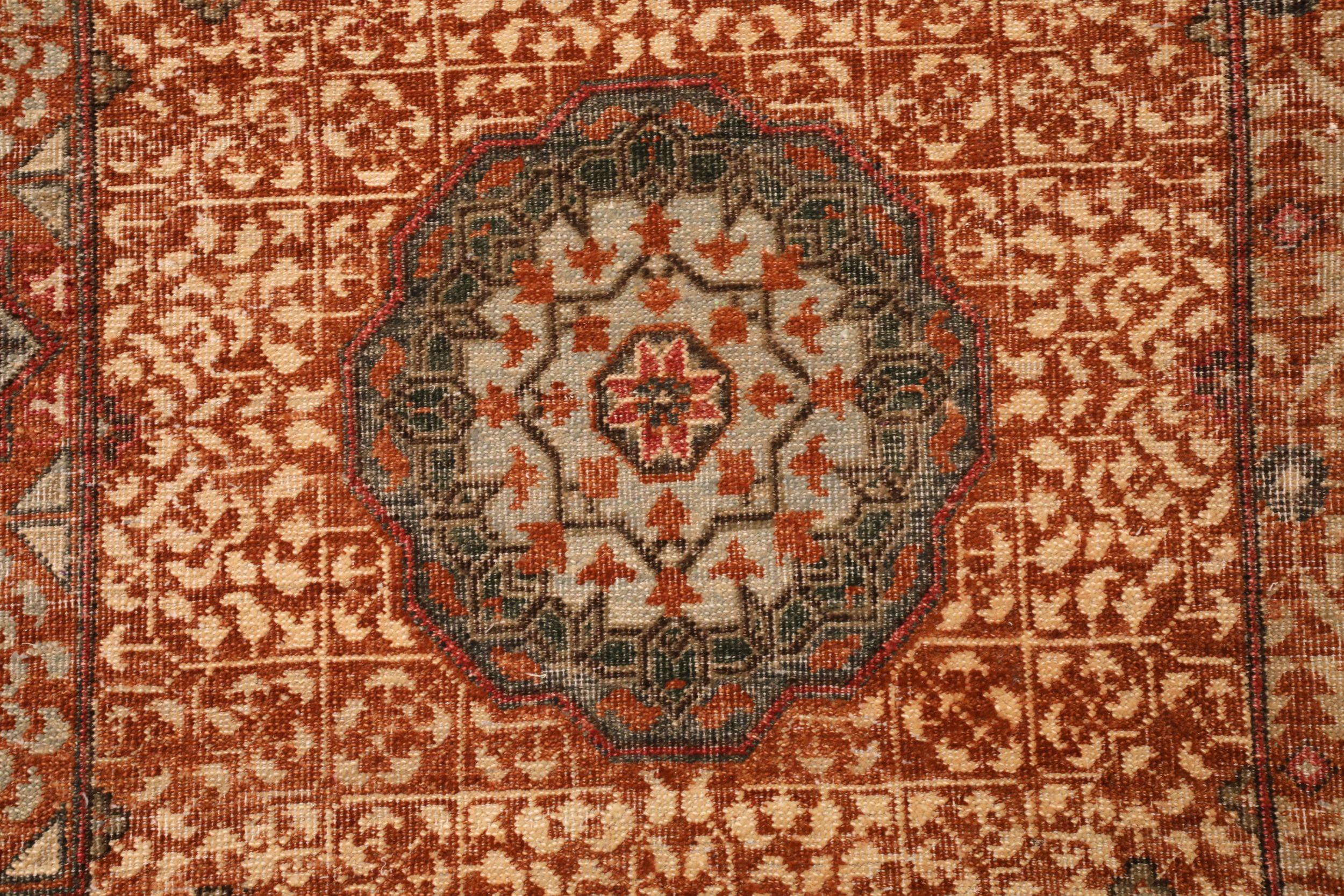 India Mamluk Over Size Teppich - Wolle Elfenbein Rot Design - 93869 (Indisch) im Angebot