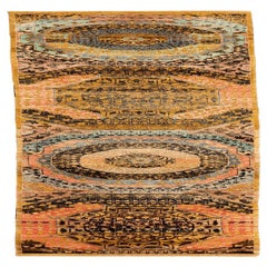 Indien Mamluke Läufer Teppich - Wolle Blau Rosa Gelb Design - 94281