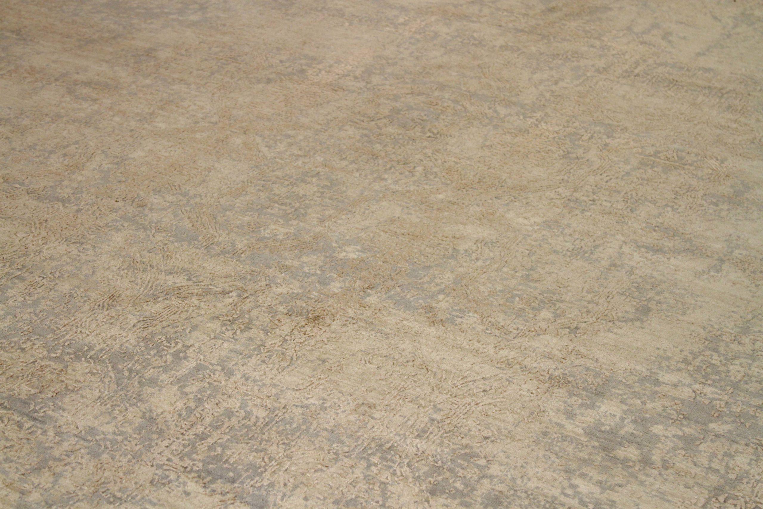 Manhattan-Teppiche Indiens - Wolle Grau Taupe Design - 88933 (Moderne) im Angebot