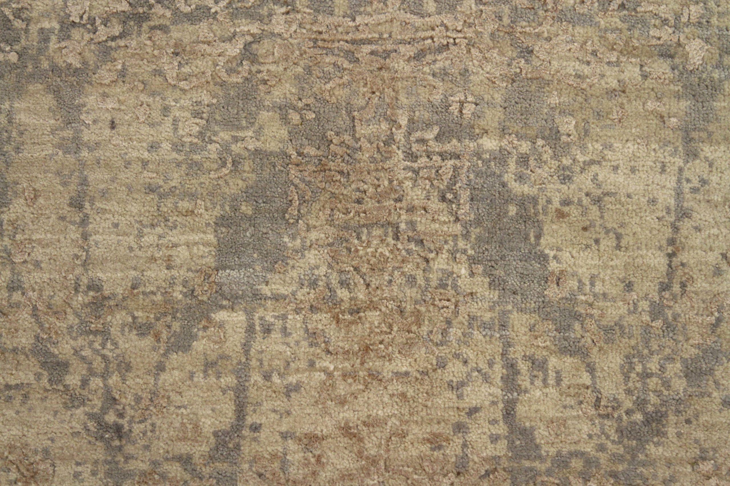Manhattan-Teppiche Indiens - Wolle Grau Taupe Design - 88933 (Indisch) im Angebot