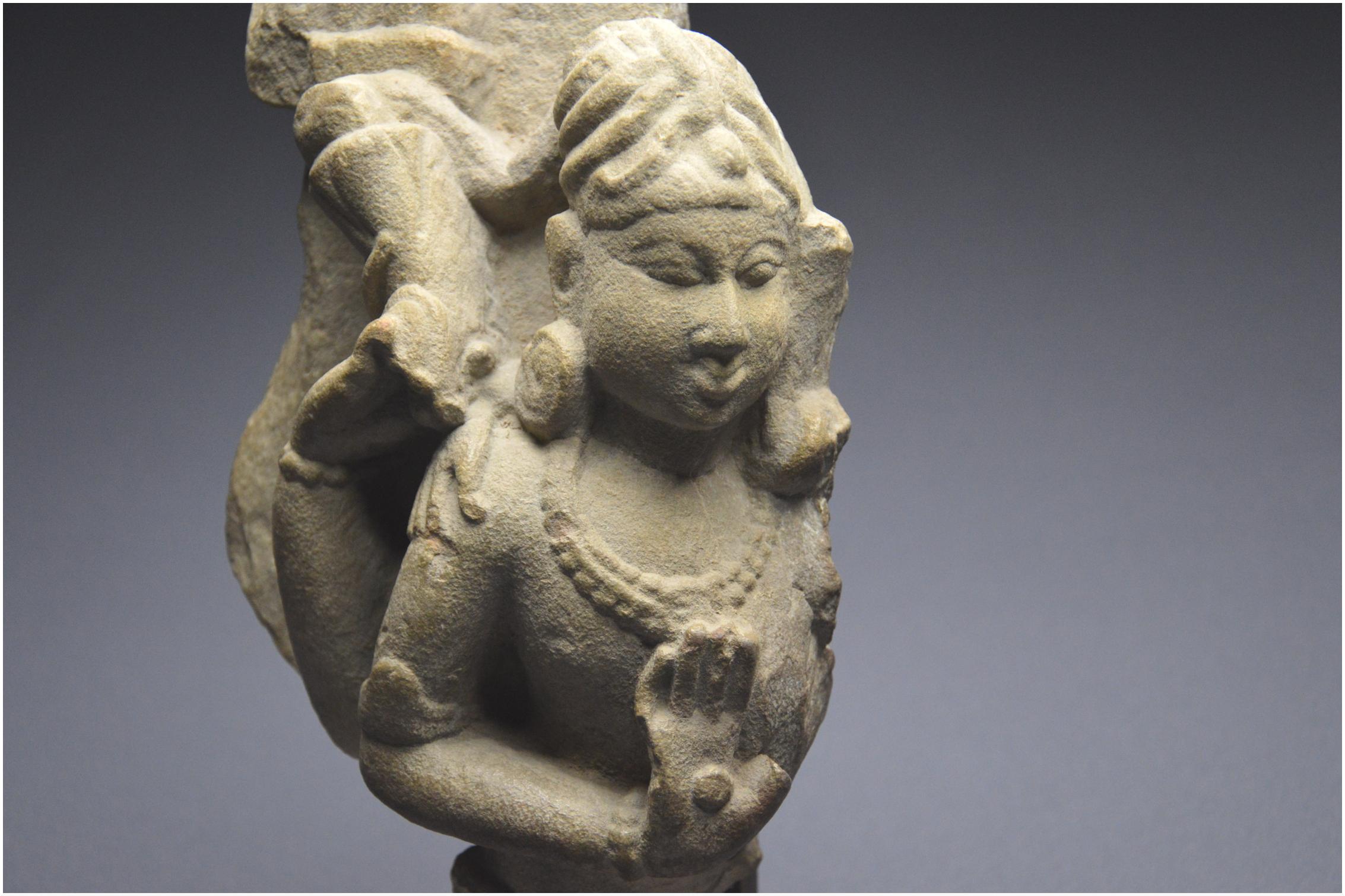 India, Medieval Period, 11th Century, a Sandstone Fragmentary Stele of Vishnu 1