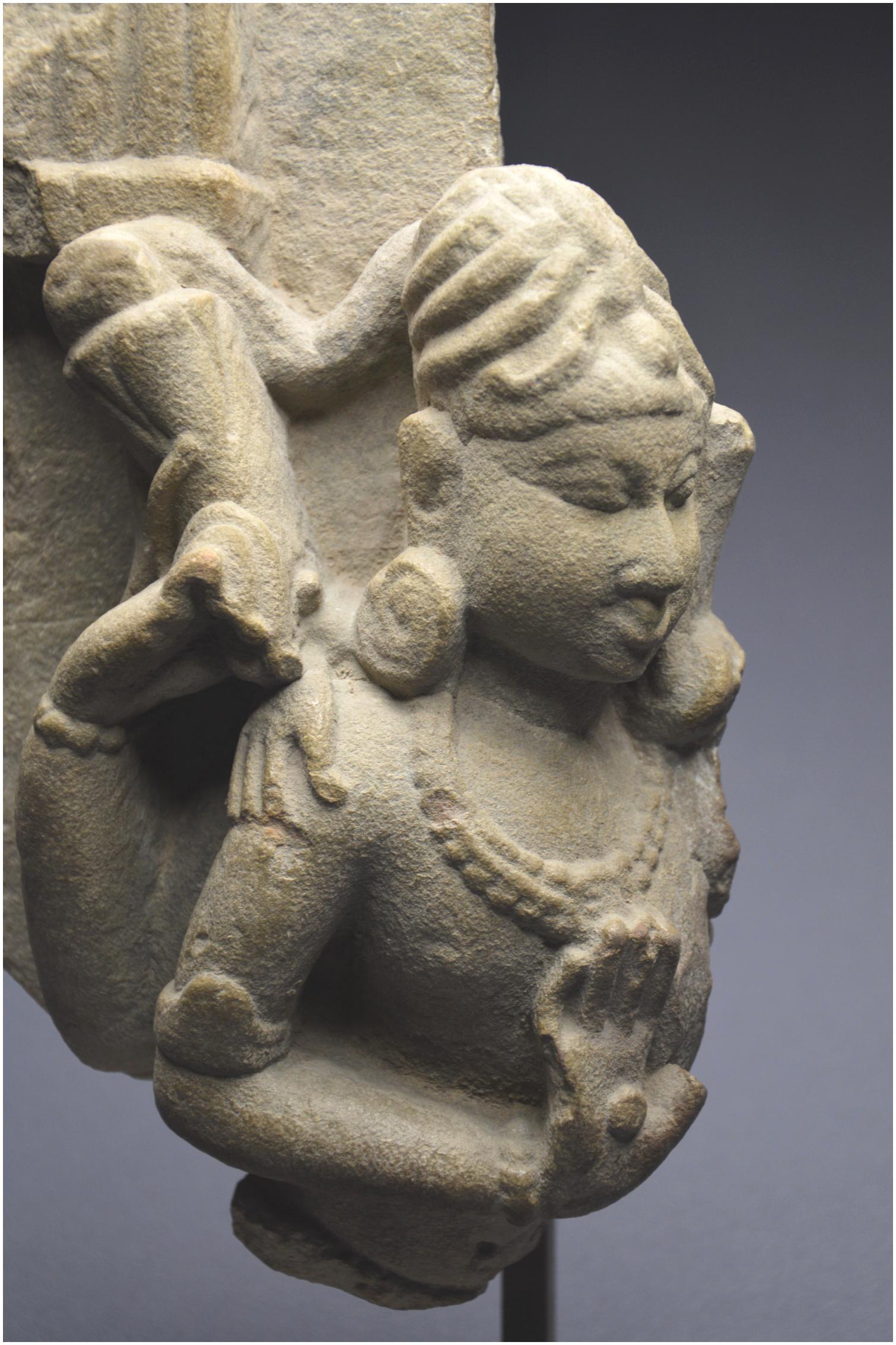 India, Medieval Period, 11th Century, a Sandstone Fragmentary Stele of Vishnu 2