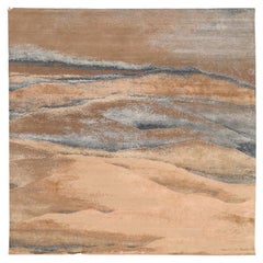 India Modern Area Rugs - Wool and Silk Brown Gray/silver - 93857