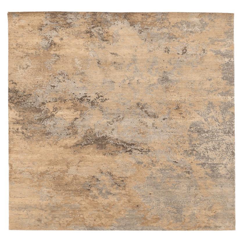 Indien Modern Area Rugs - Wolle und Seide Brown Elfenbein Taupe - 94259