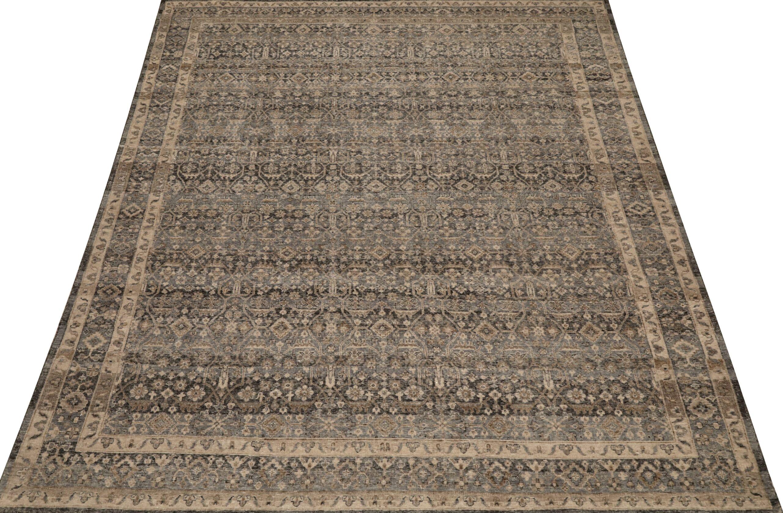 Scopri l'eleganza dell'India Modern con i tappeti CIRCA del 1990. Progettato con lana e marrone-grigio, questo design esclusivo è perfetto per valorizzare il tuo spazio.