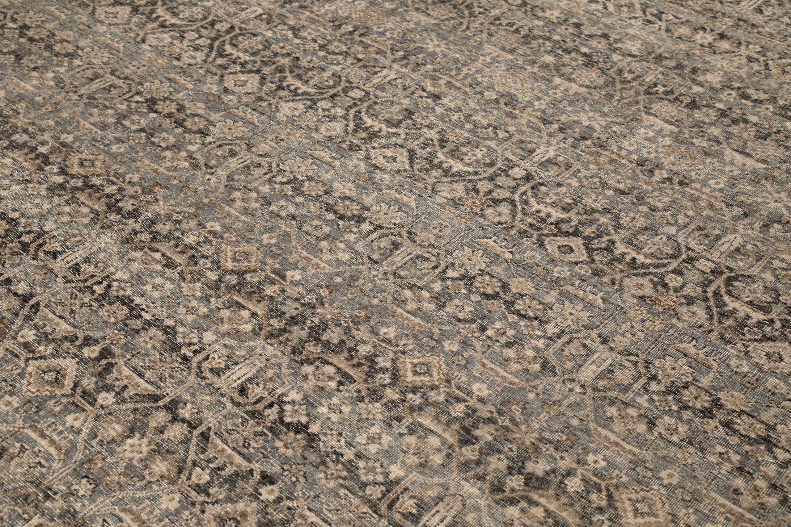 Moderno Tappeti India Modern - Design Marrone Grigio Lana - 96609 in vendita