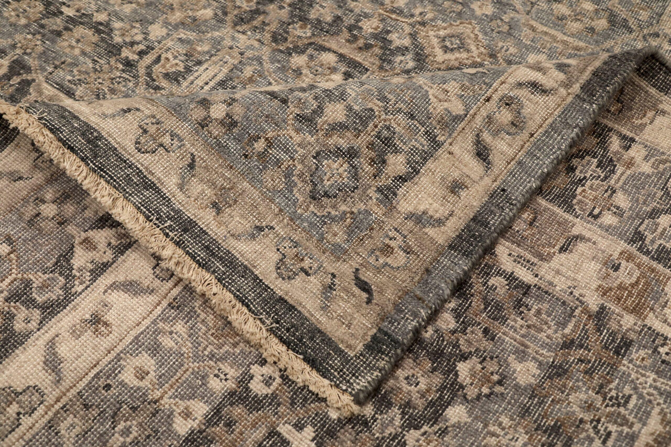 Indiano Tappeti India Modern - Design Marrone Grigio Lana - 96609 in vendita