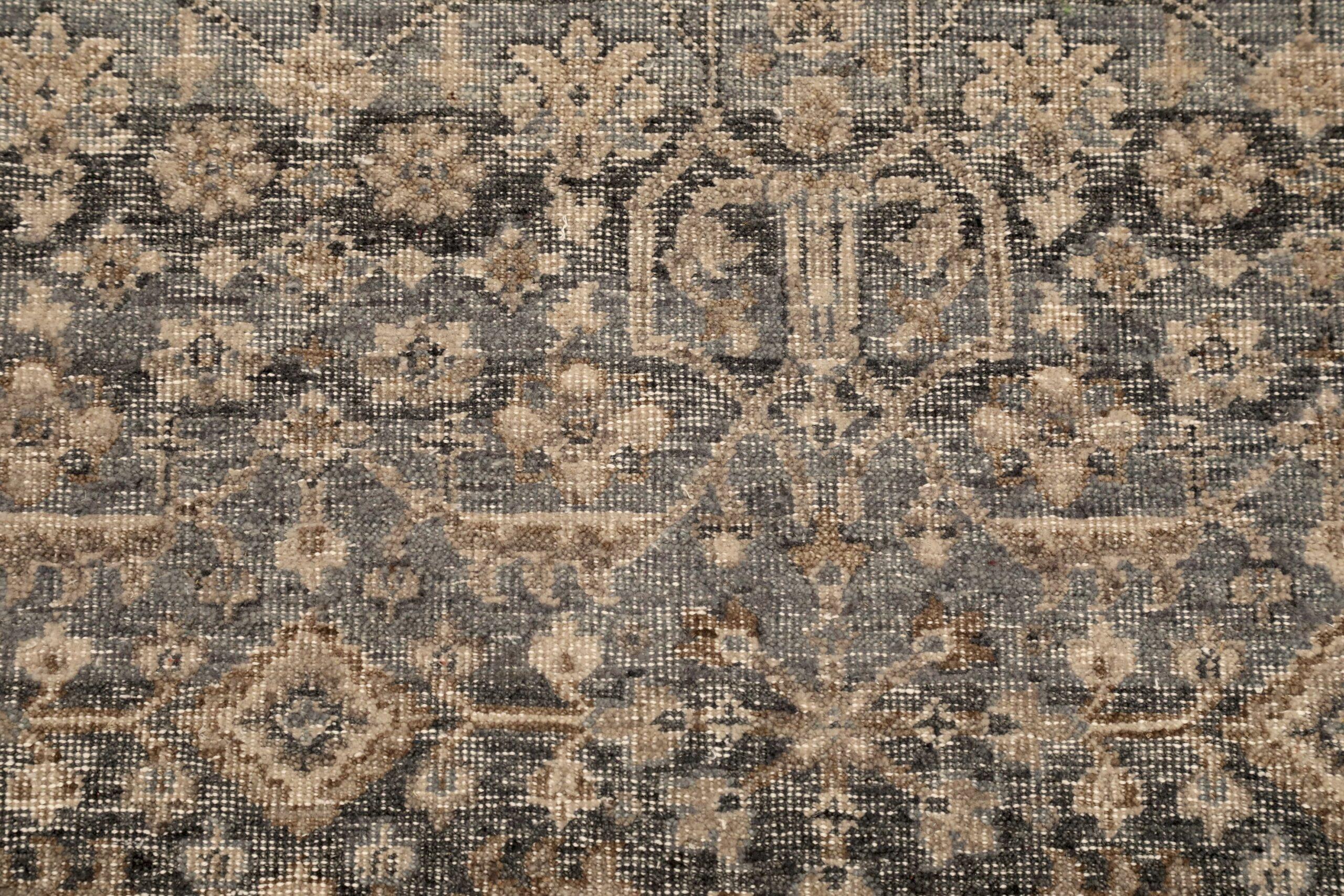 Tappeti India Modern - Design Marrone Grigio Lana - 96609 In condizioni ottime in vendita a Dallas, TX