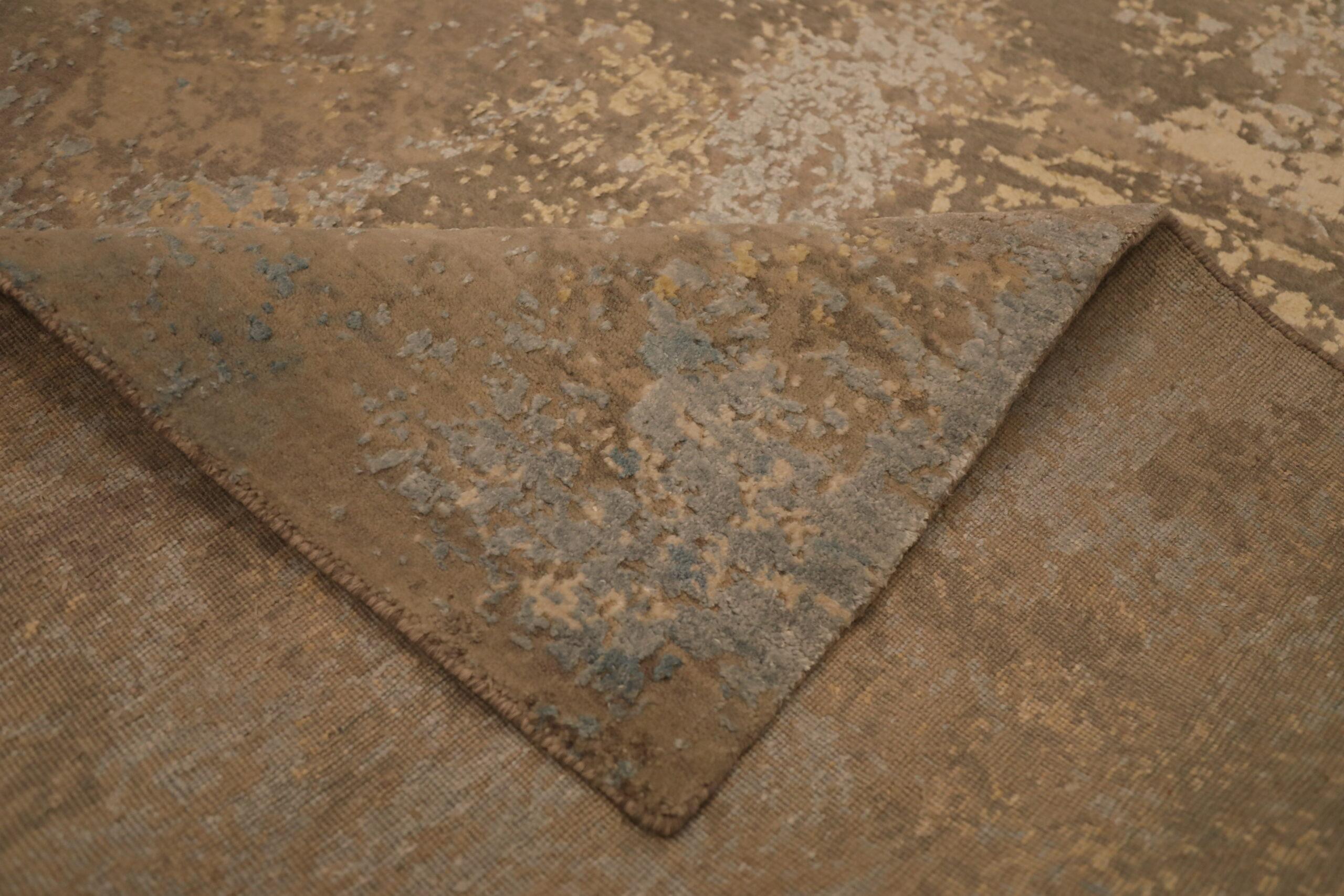 Indiano Tappeti India Modern - Lana Marrone Grigio/Argento Taupe - 93810 in vendita