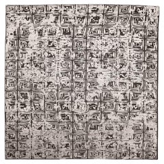 Tappeti India Modern - Lana Marrone Avorio Design - 94142