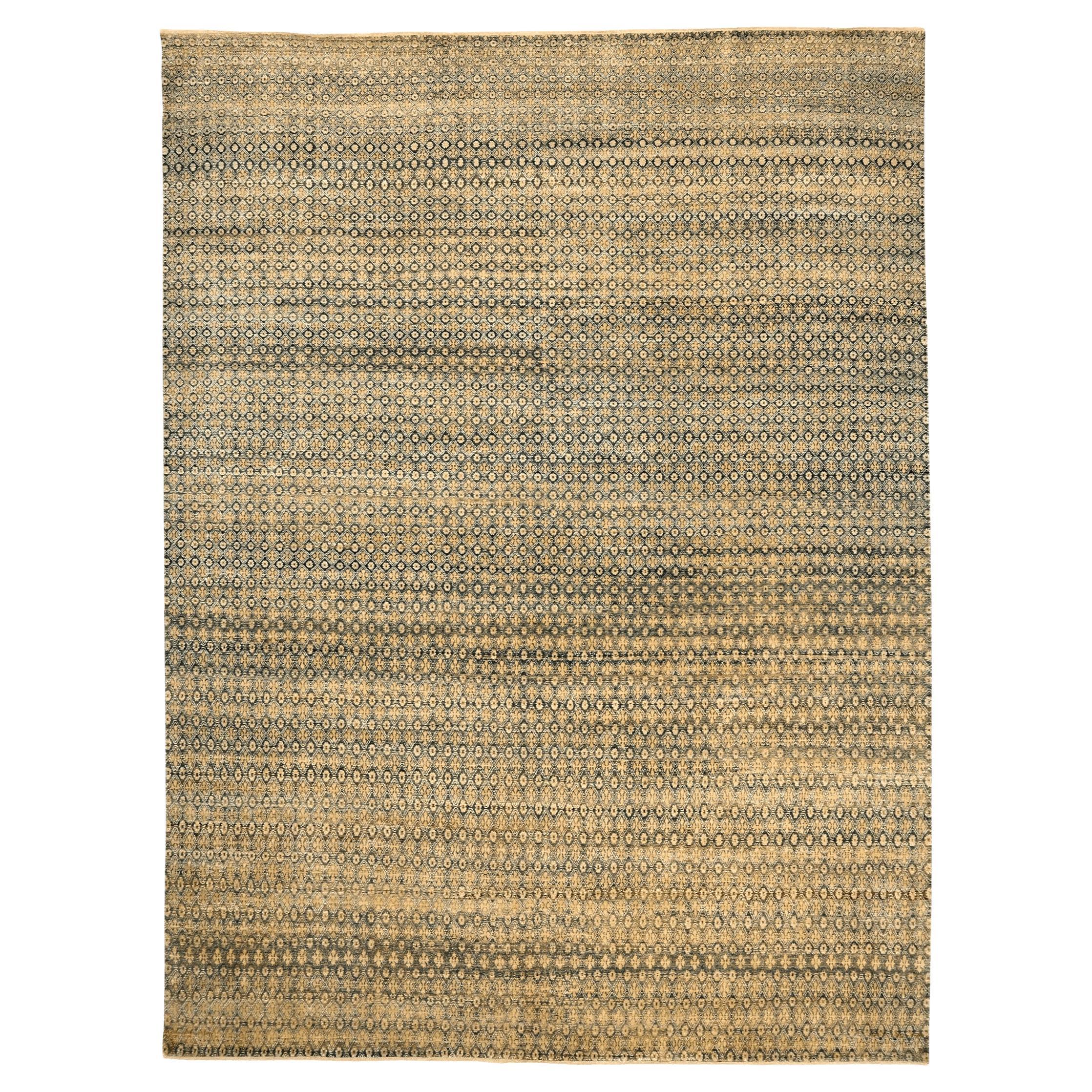 Indien Modern Area Rugs - Wolle Braun Elfenbein Design - 94173