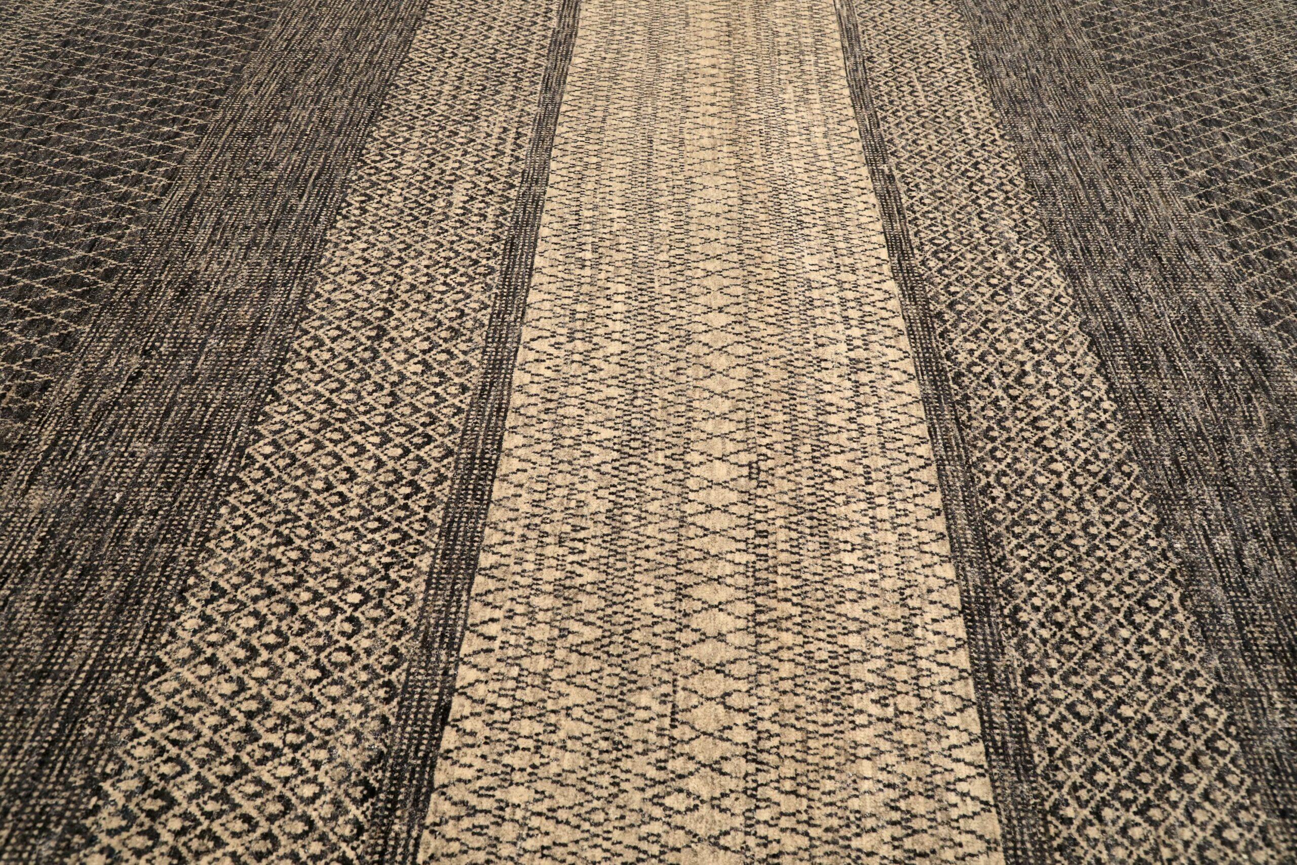 Alfombras modernas India - Lana Marrón Diseño Marfil - 96536 Anudado a mano en venta