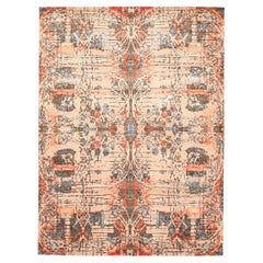 Indien Modern Area Rugs - Wolle Brown Elfenbein Orange Design - 94159