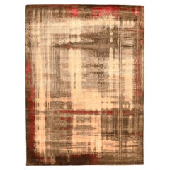Indien Modern Area Rugs - Wolle Brown Elfenbein Rot Design - 94064