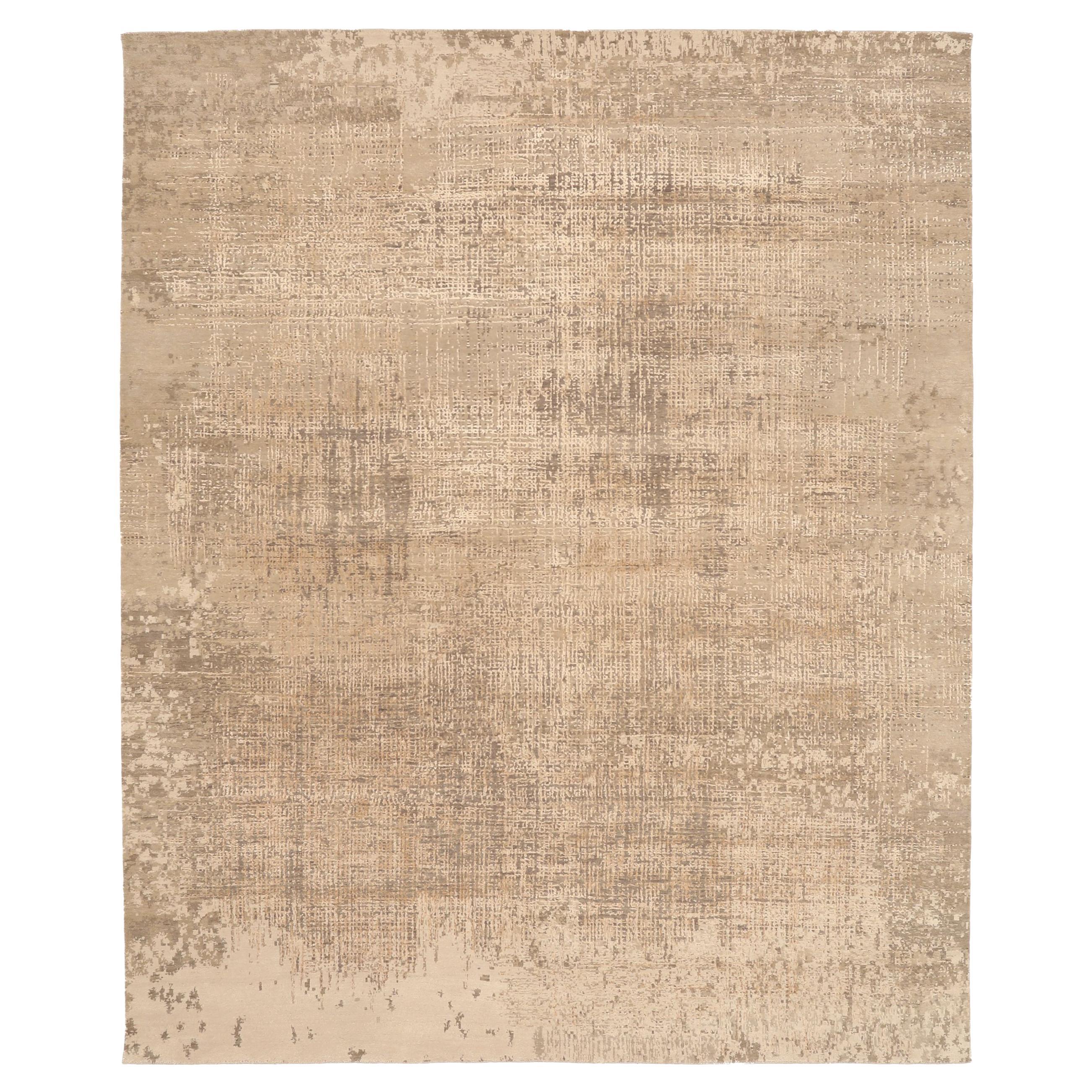 Indien Modern Area Rugs - Wolle Brown Elfenbein Taupe Design - 93841