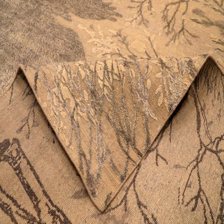 Indiano Tappeti India Modern - Lana Marrone Avorio Taupe Design - 94036 in vendita