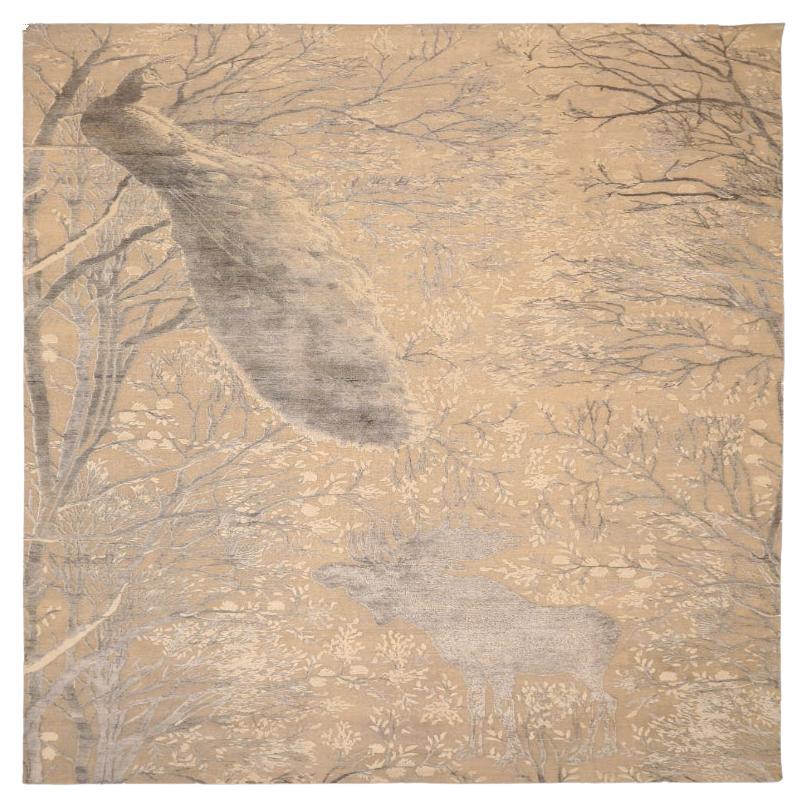 Tappeti India Modern - Lana Marrone Avorio Taupe Design - 94036 in vendita