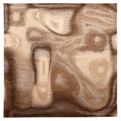India Modern Area Rugs - Wool Brown Ivory Taupe Design - 94075