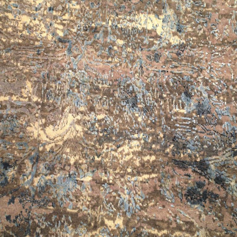 Indien Tapis de zone The Modernity - Laine Brown Ivory Taupe Design - 94127 en vente
