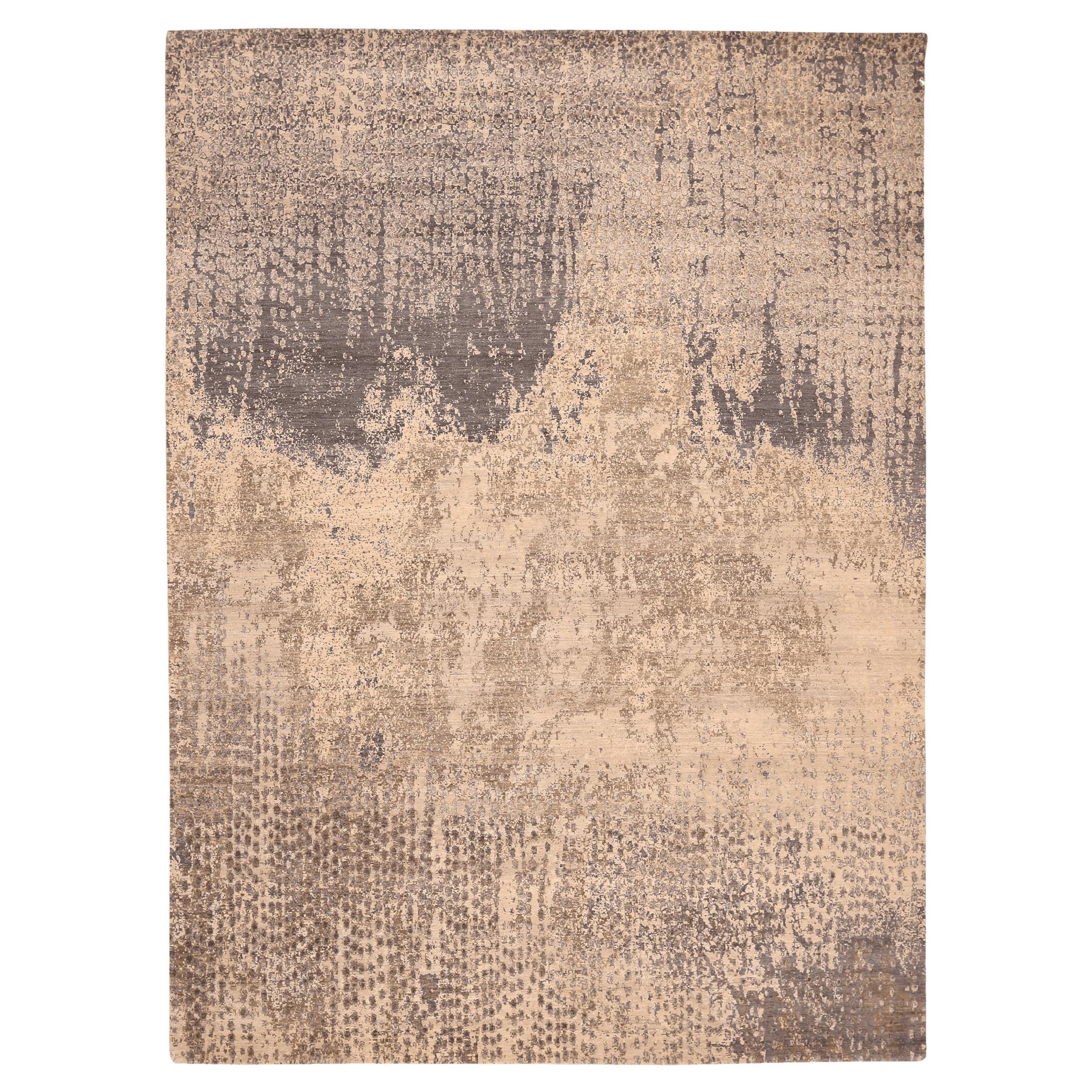 Tappeti India Modern - Lana Marrone Avorio Taupe Design - 94162