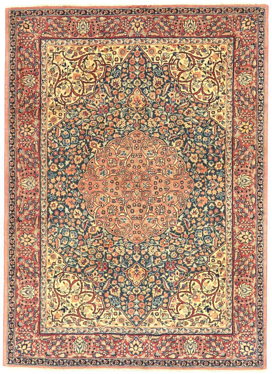 Entdecken Sie die Eleganz von India Modern mit Teppichen von Circa 1990. Dieses exklusive Design aus Wolle und Grau-Elfenbein-Gelb ist perfekt, um Ihren Raum zu verschönern.