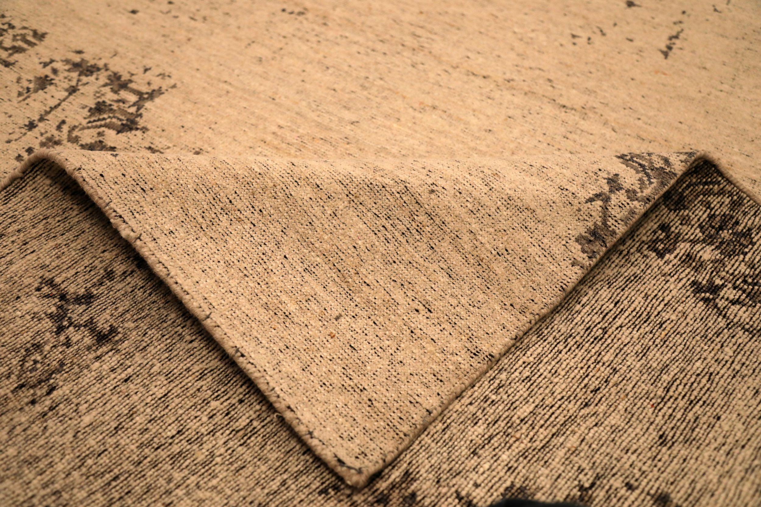 India Modern Area Rugs - Wool Ivory Design - 94061 In Excellent Condition For Sale In Dallas, TX