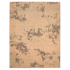 India Modern Area Rugs - Wool Ivory Design - 94061