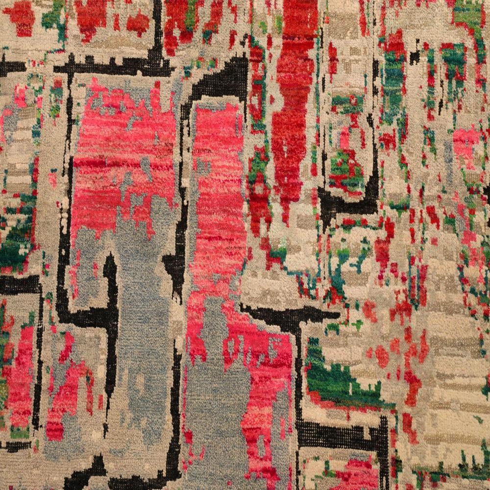 Alfombras modernas India - Lana Diseño Marfil Rosa - 94087 Indio en venta
