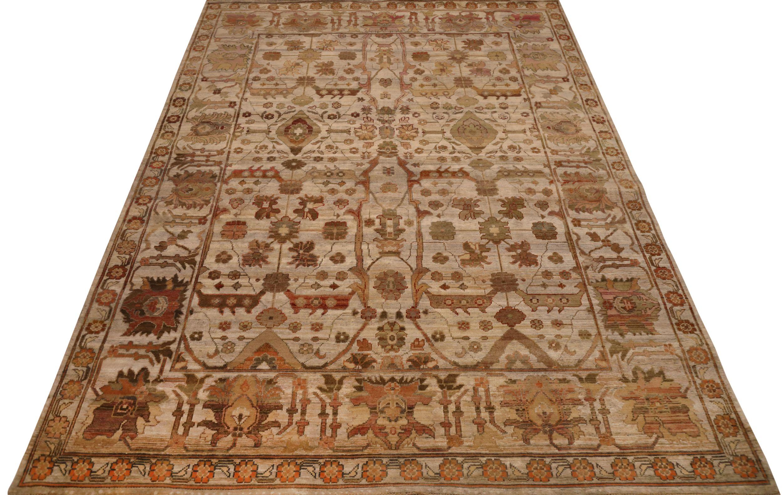 Entdecken Sie die Eleganz von India Modern mit Teppichen von Circa 1990. Dieses exklusive Design aus Wolle und Elfenbeinrot ist perfekt, um Ihren Raum zu verschönern.