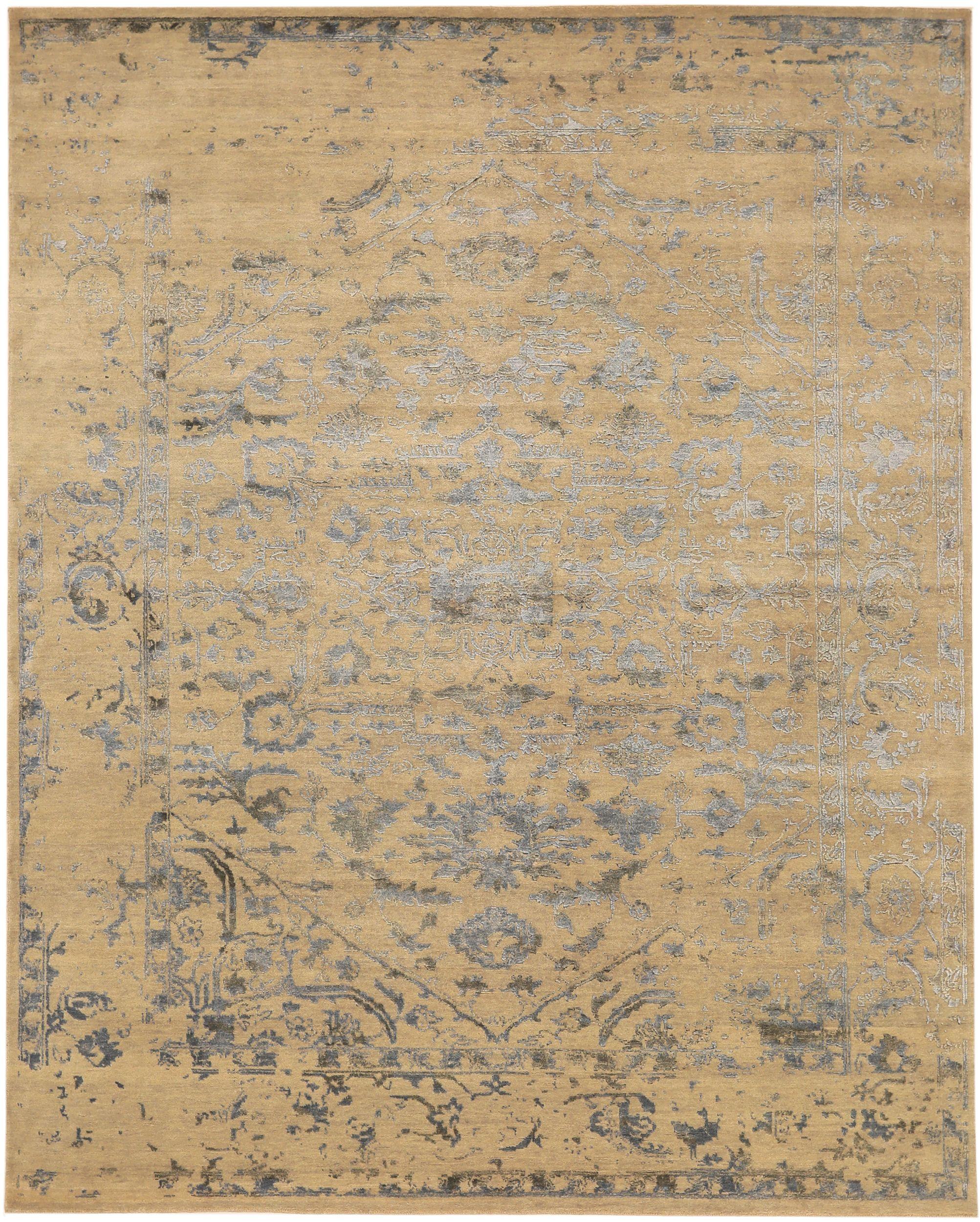 Scopri l'eleganza dell'India Modern con i tappeti CIRCA del 1990. Progettato con lana e seta e con sfumature marroni di grigio/argento-tortora, questo design esclusivo è perfetto per valorizzare il tuo spazio.