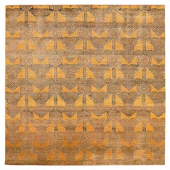 Moderne indische Teppiche der Moderne - gelbes Wolldesign - 94026